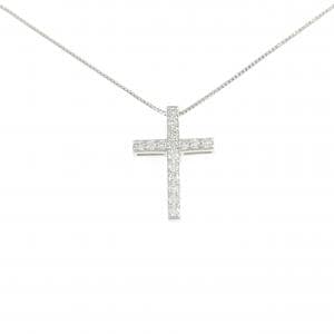 PT900/PT850 クロス ダイヤモンド ネックレス 0.25CT