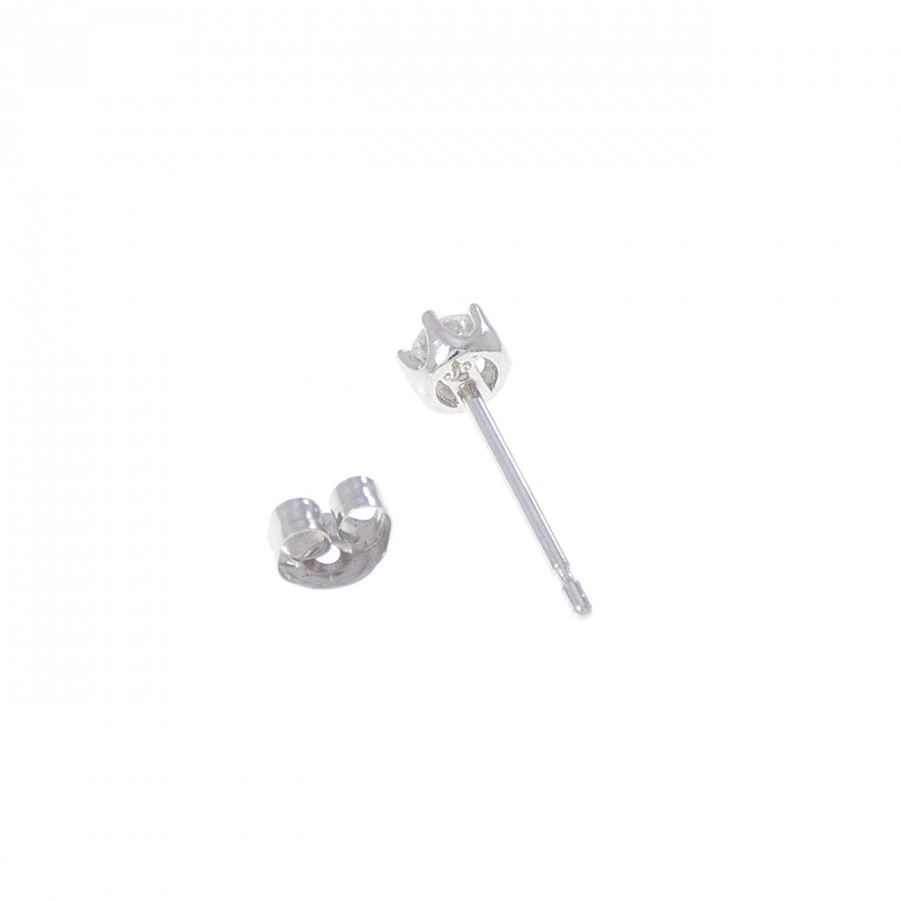 PT900 ダイヤモンド ピアス 0.075CT 片耳