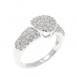 K18WG ハート ダイヤモンド リング 0.70CT