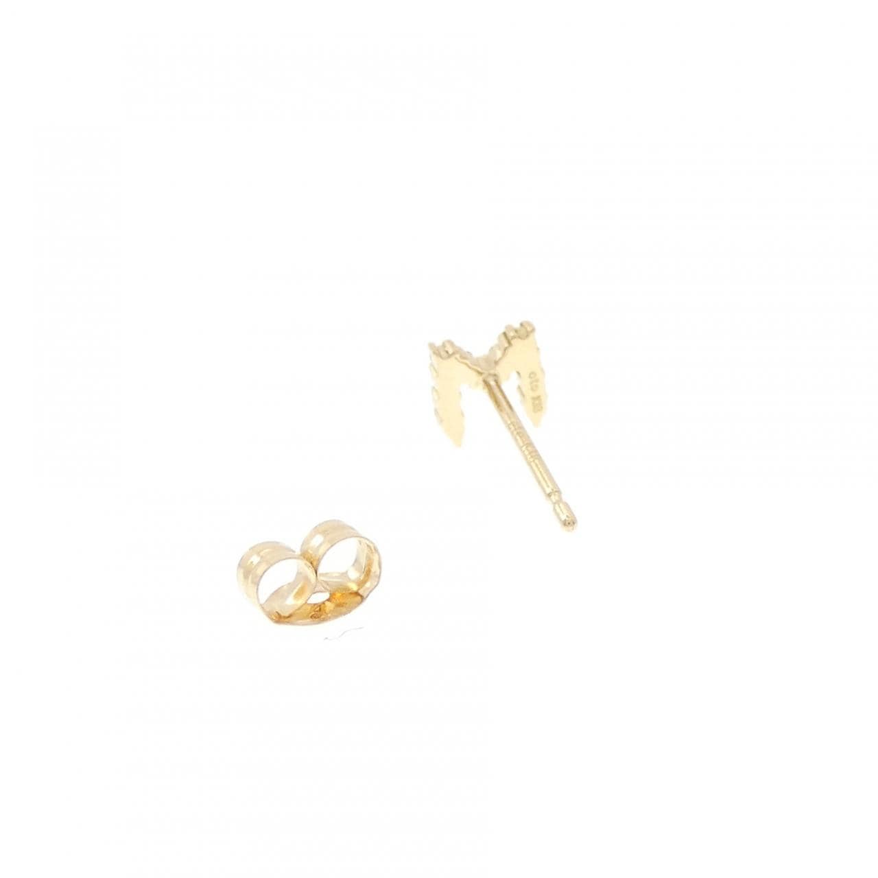 エテ イニシャルM ダイヤモンド ピアス 片耳