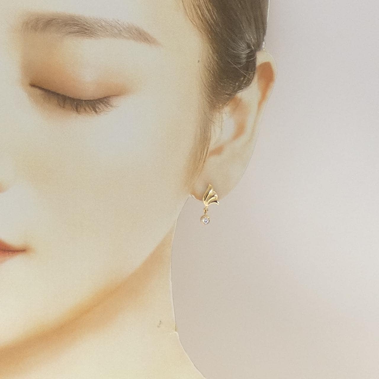 K18YG ダイヤモンド ピアス 0.18CT