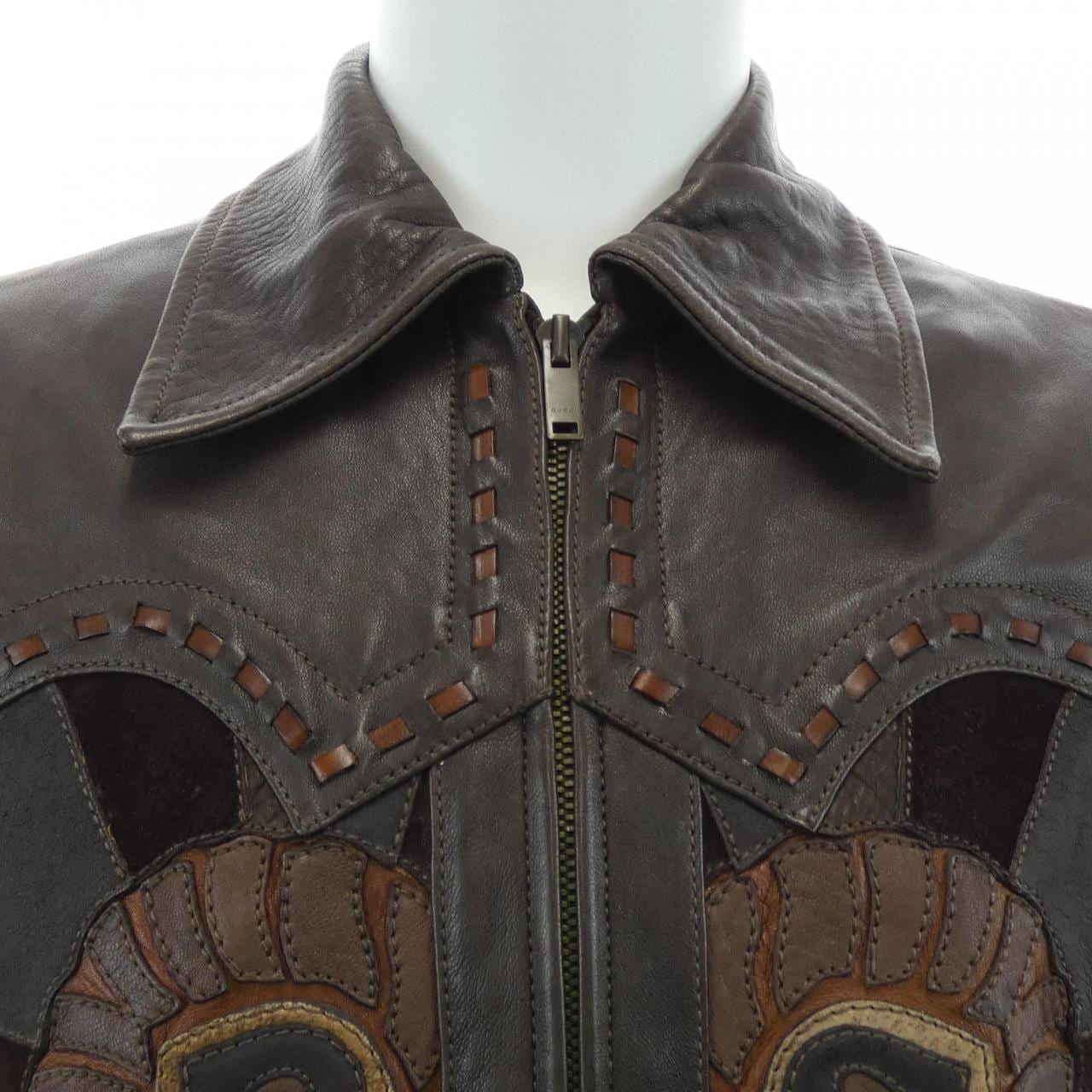 【ヴィンテージ】グッチ GUCCI 125226.XM117 レザージャケット