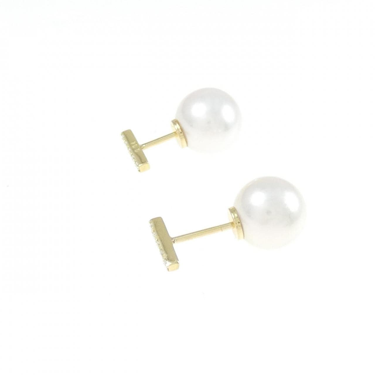 K18YG Akoya pearl earrings 8.5mm