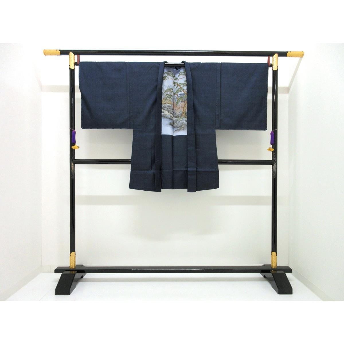 [Unused items] Men's 100-Yama Kimono and Haori Set with Certificate [Authentic Amami Ooshima Tsumugi]