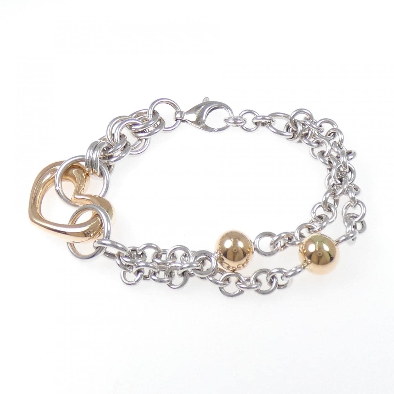 585WG/585PG ハート ブレスレット