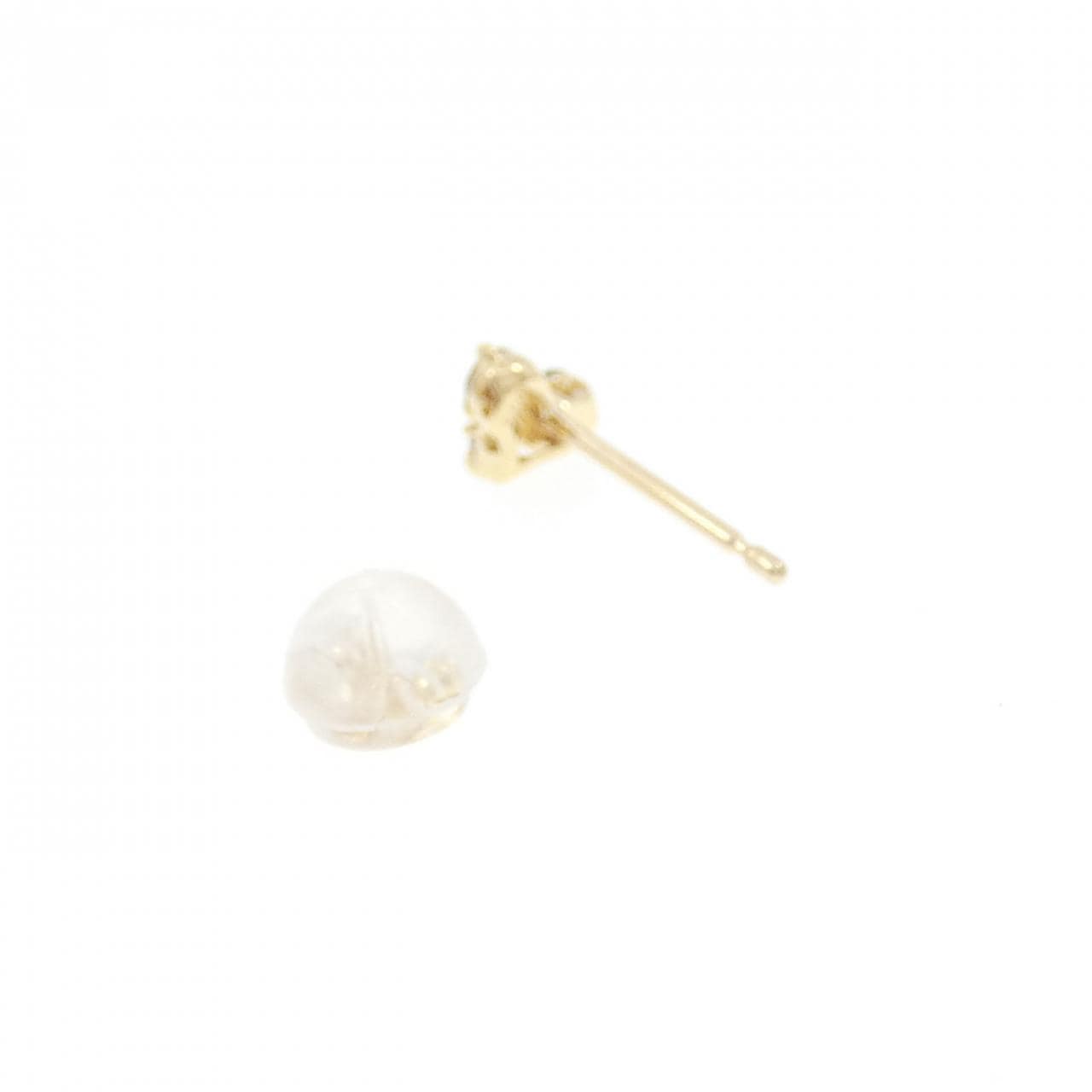 K18YG ハート ダイヤモンド ピアス 0.09CT 片耳