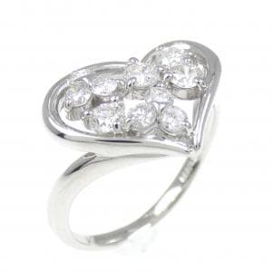 PT ハート ダイヤモンド リング 0.50CT