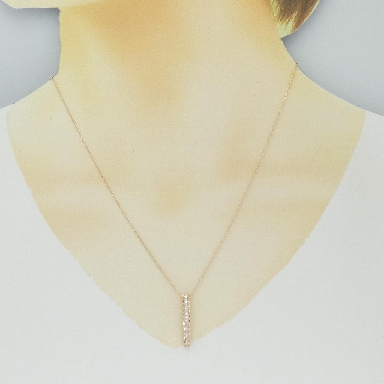 K18PG ダイヤモンド ネックレス 0.15CT