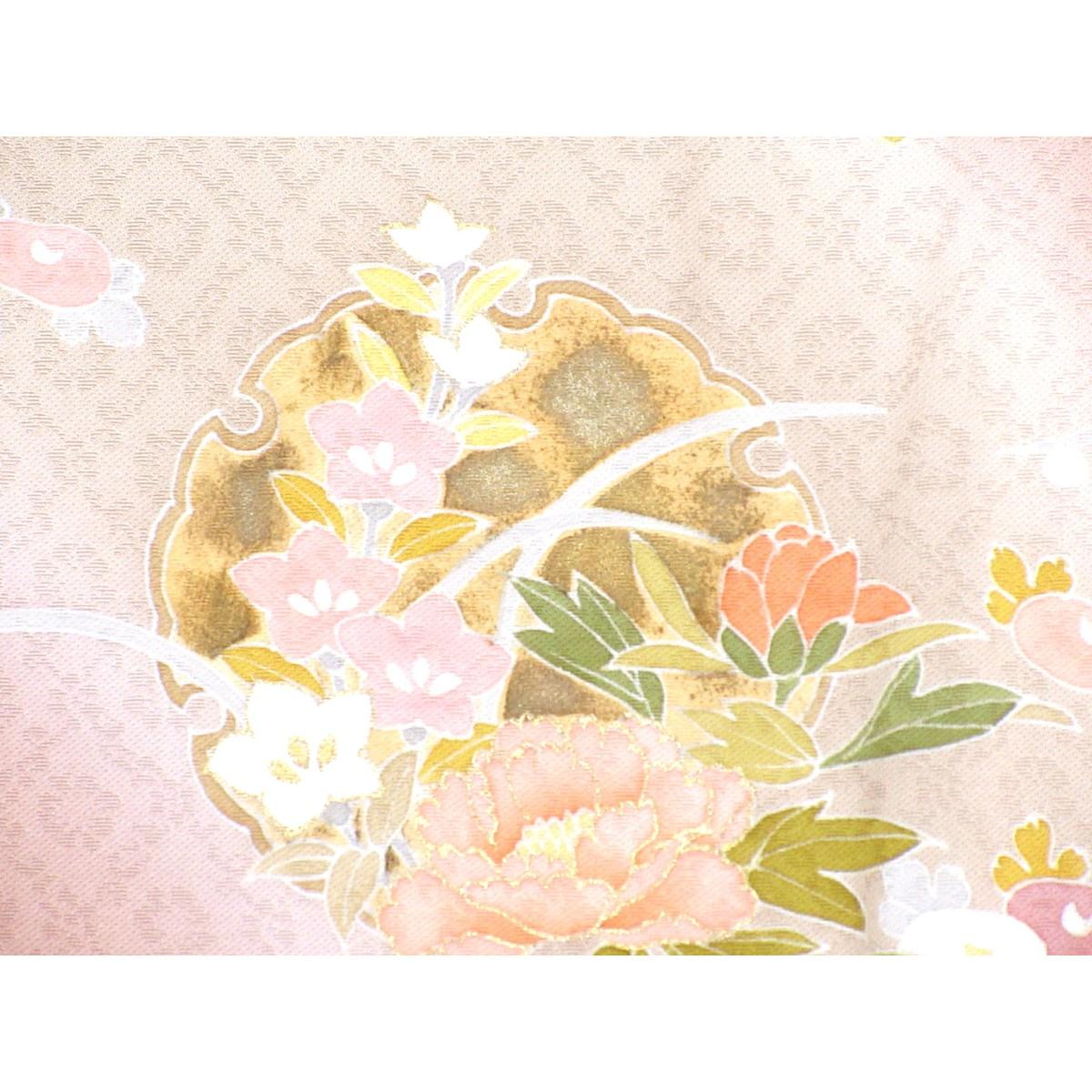 【未使用品】訪問着　友禅金彩加工　ボカシ染　身幅Ｌ寸