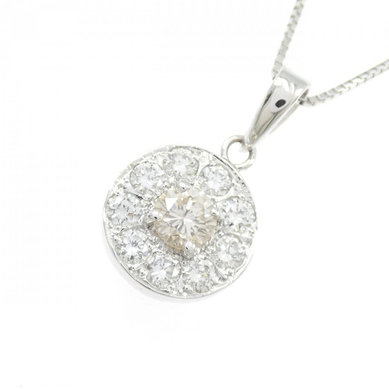 K18WG ダイヤモンド ネックレス 0.37CT