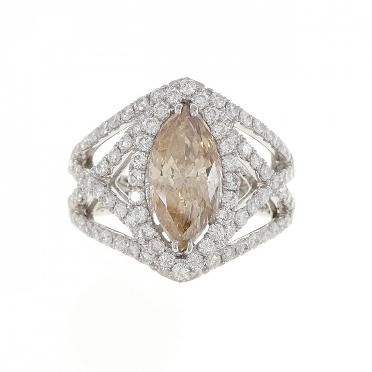18KYG ダイヤモンド リング 1.42CT