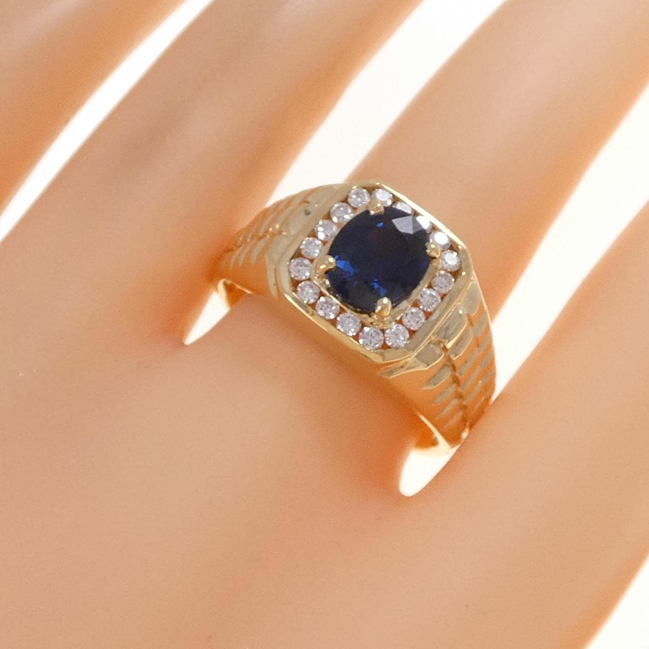 18KYG サファイヤ リング