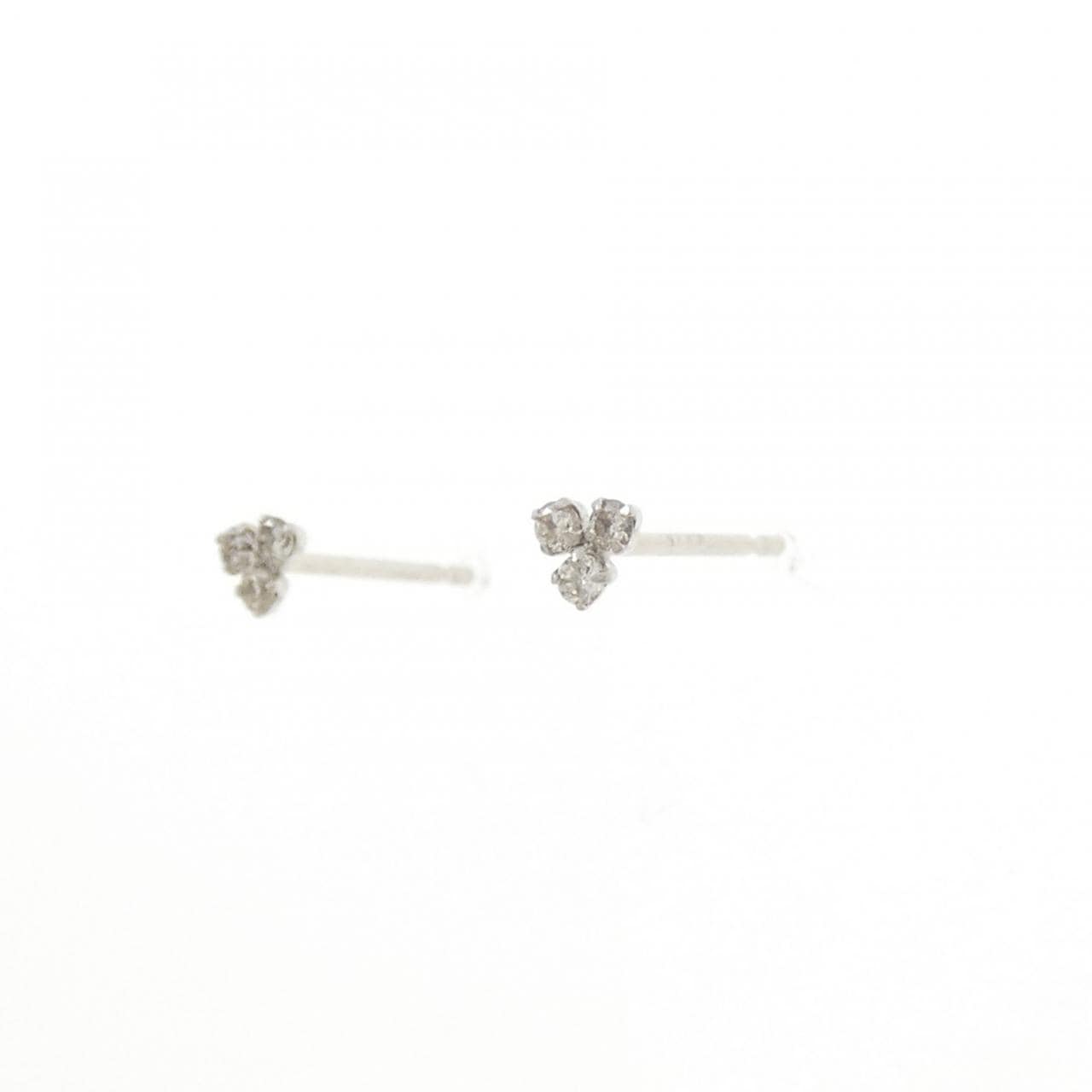PT900 ダイヤモンド ピアス 0.070CT