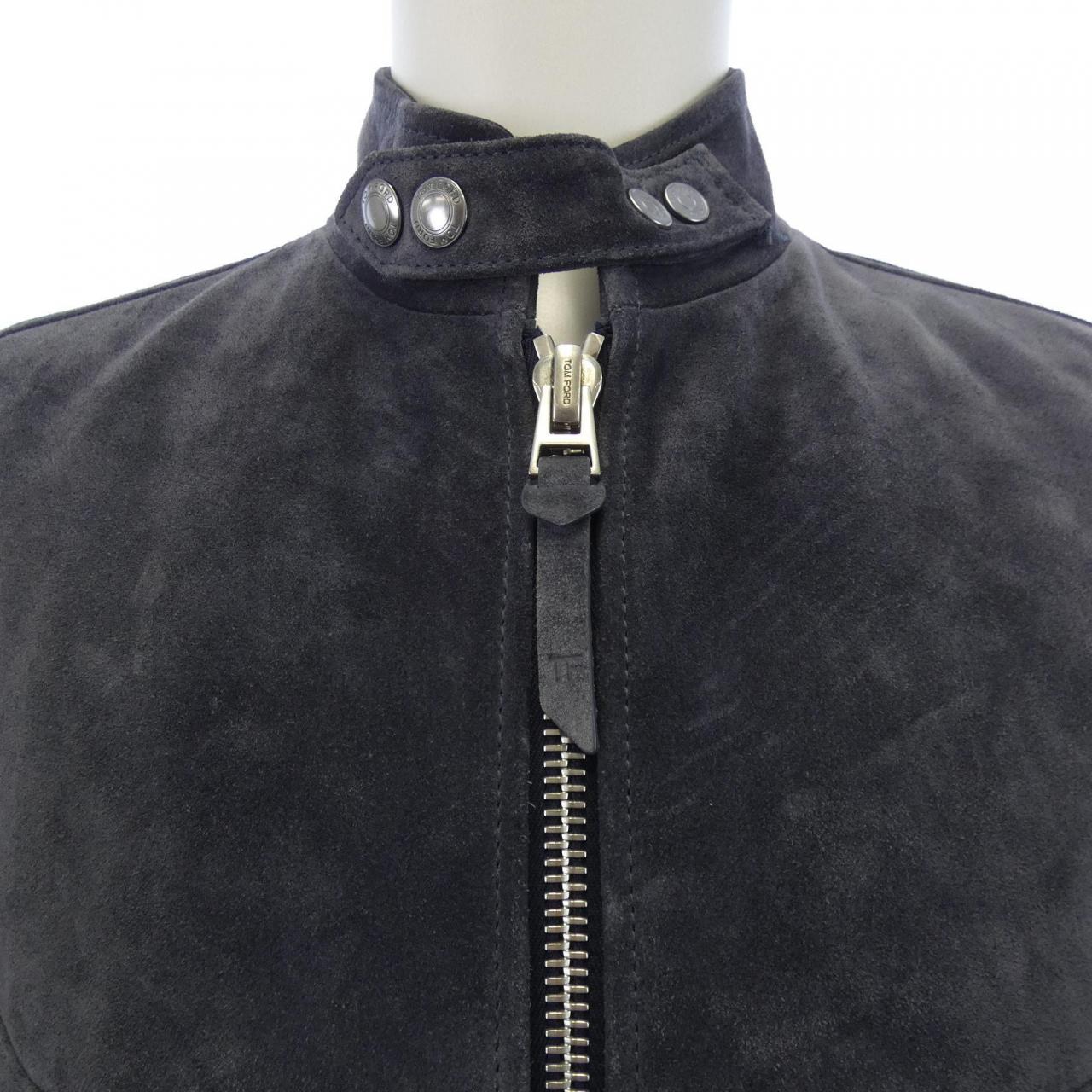 トムフォード TOM FORD BL412 TFL608 レザーライダースジャケット