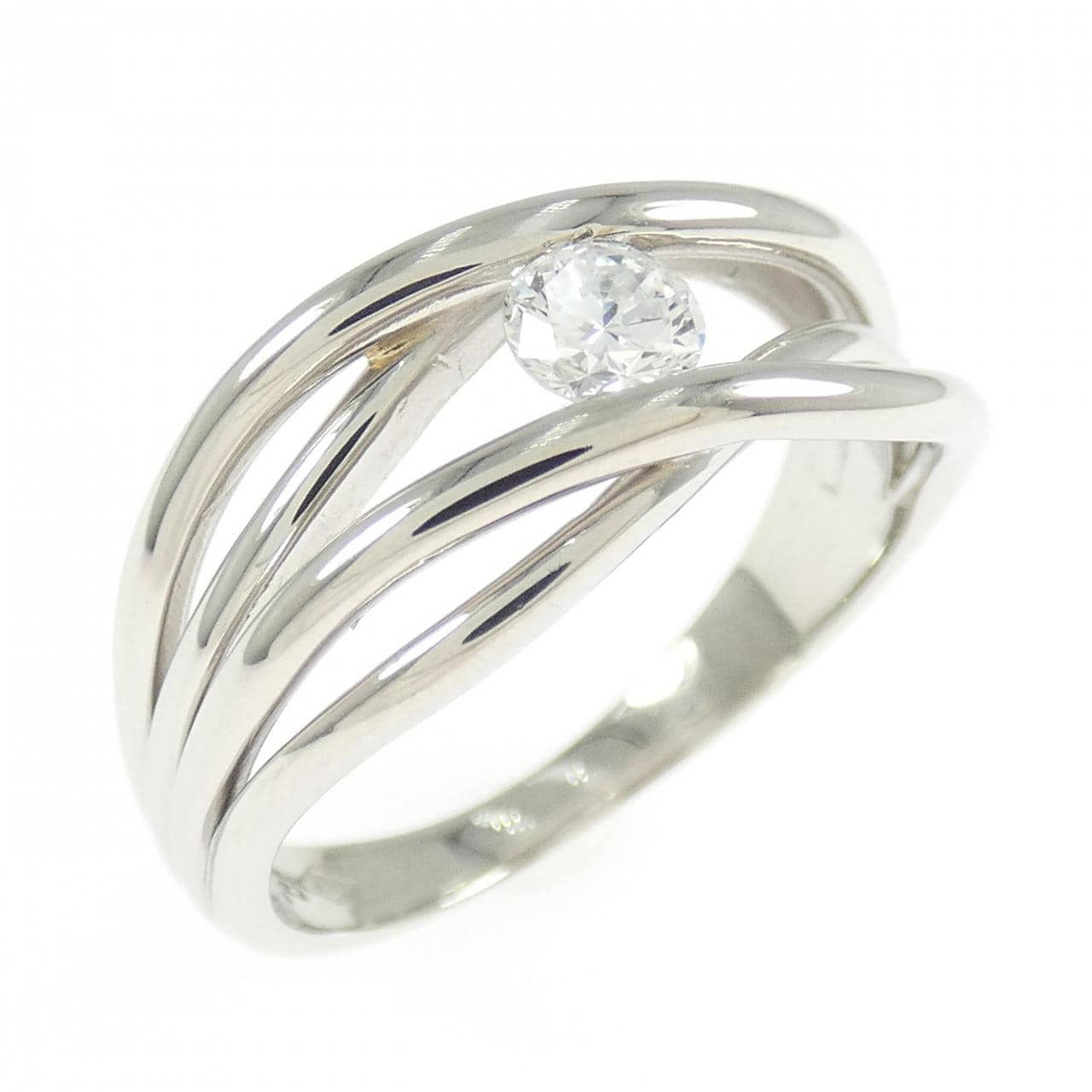 PT900 ソリティア ダイヤモンド リング 0.22CT