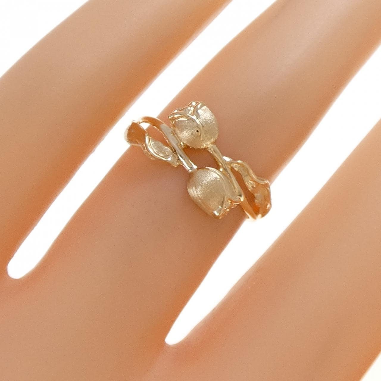 K18YG フラワー リング