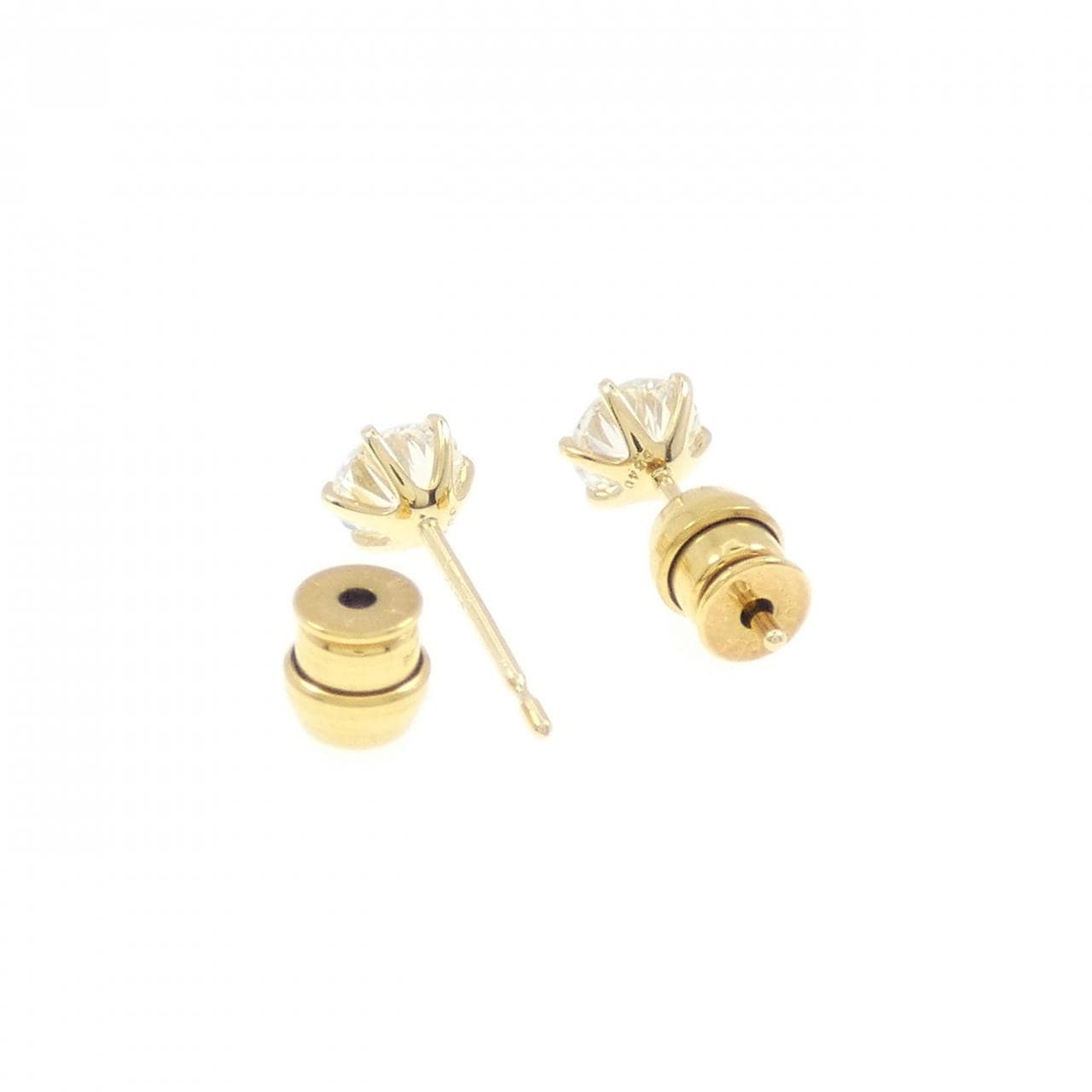 [再加工款] K18YG/ST鑽石耳環 0.500CT 0.540CT GH SI2 VG