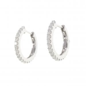 【新品】PT900 ダイヤモンド フープ ピアス 0.40CT