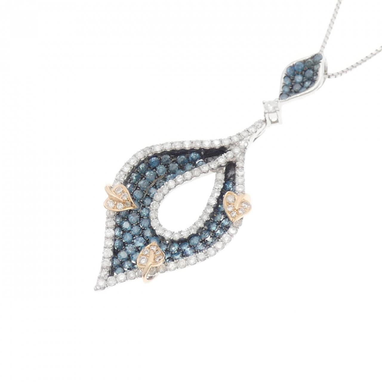 K18スリーカラー ダイヤモンド ネックレス 2.00CT