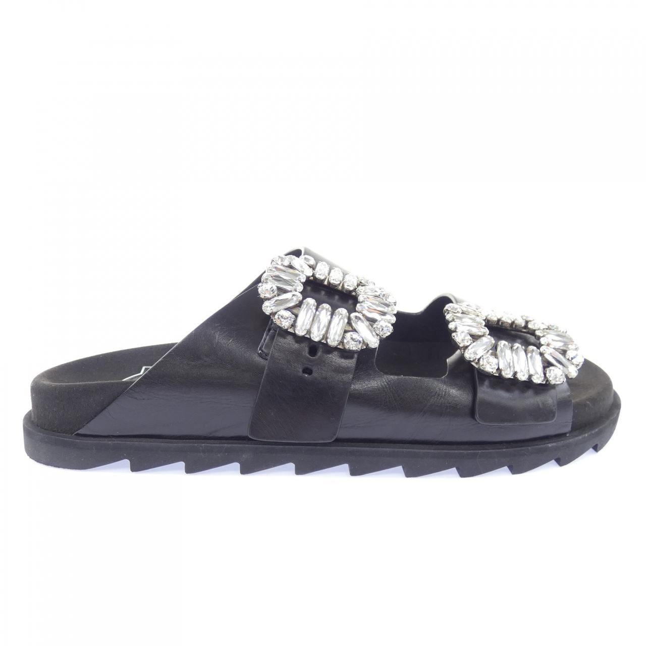 ロジェヴィヴィエ ROGER VIVIER ストラスバックル スライディーヴィヴ サンダル