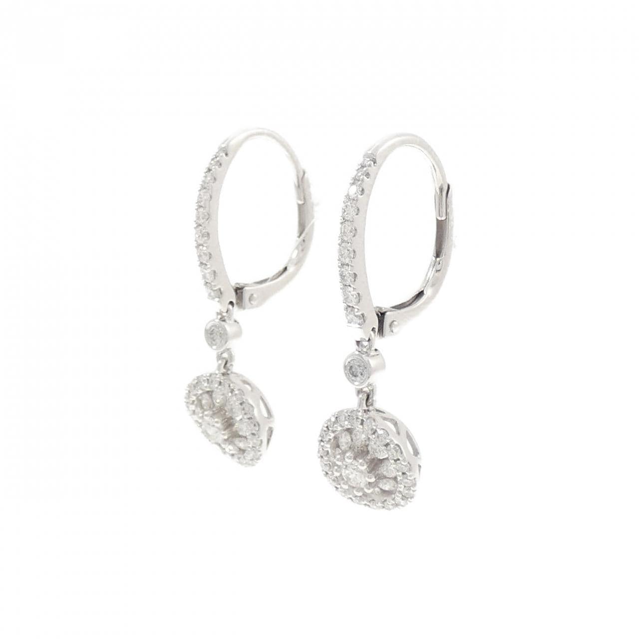 K18WG ダイヤモンド ピアス 0.59CT