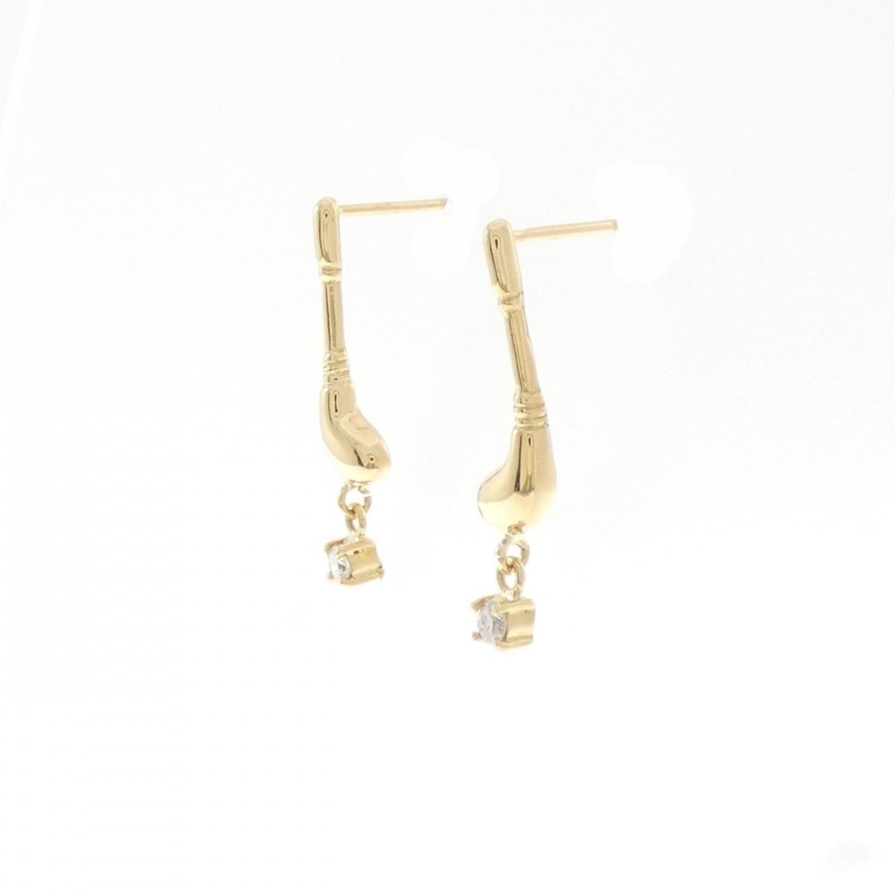 K18YG ダイヤモンド ピアス