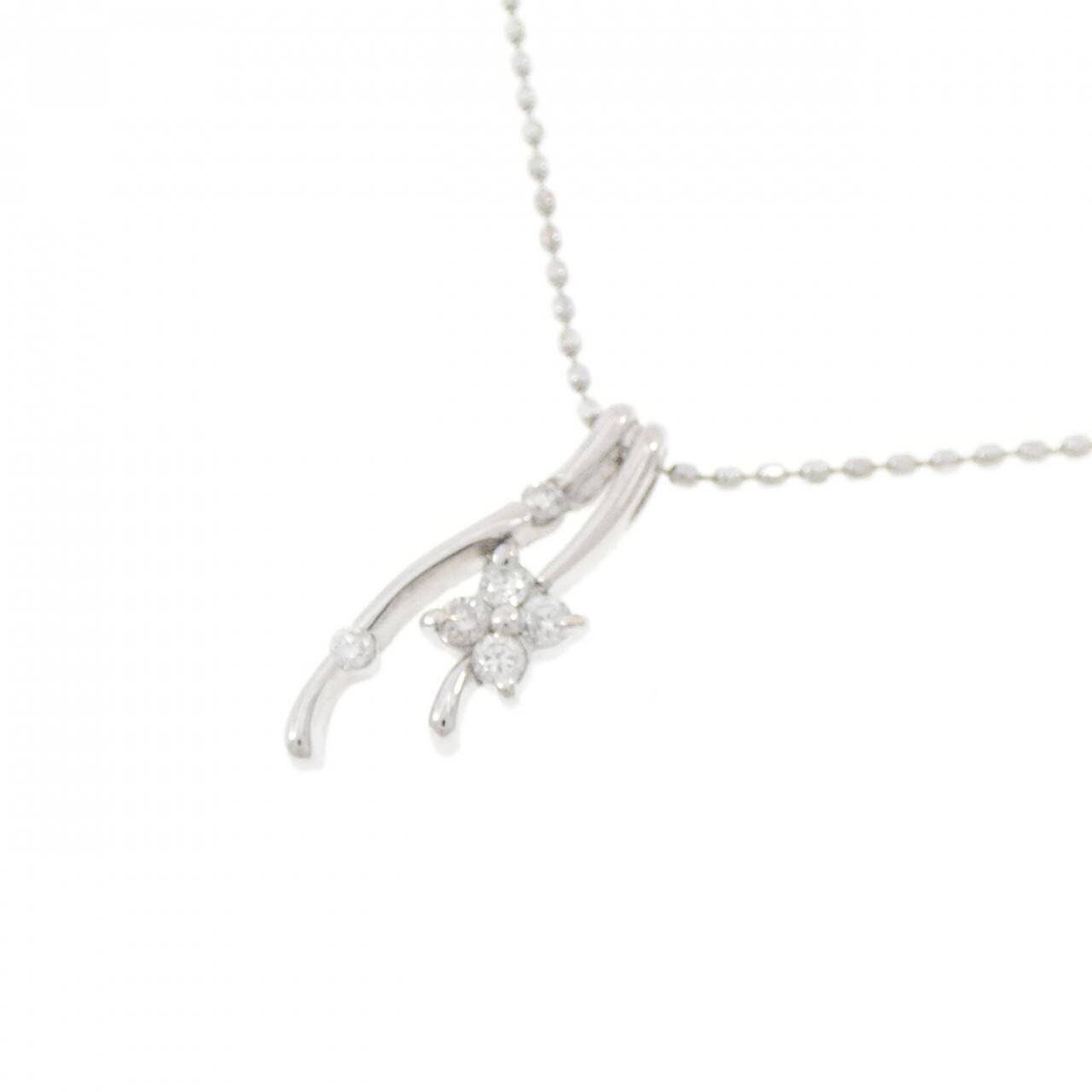 K18WG ダイヤモンド ネックレス 0.08CT
