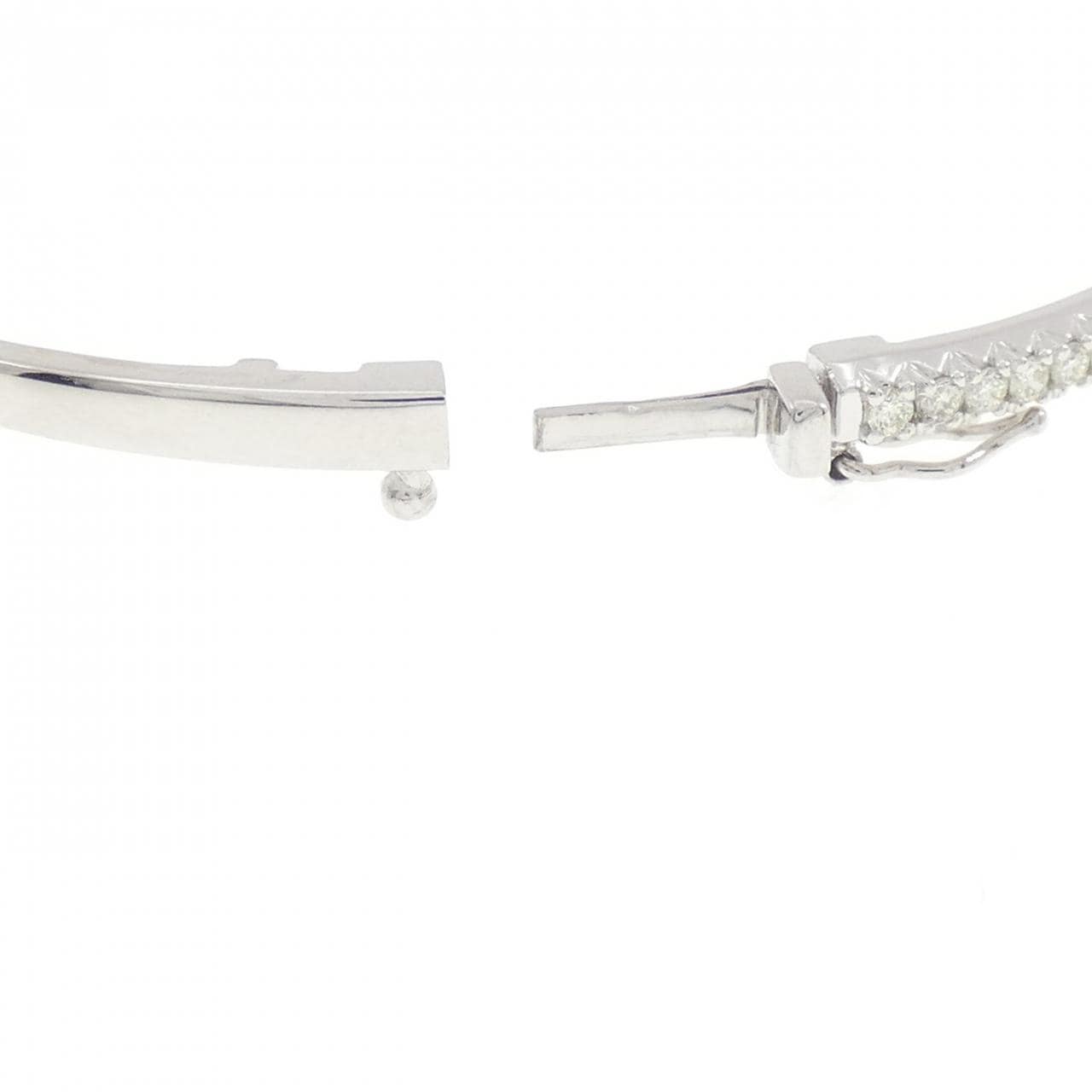 PT950/K18WG ダイヤモンド バングル 0.75CT