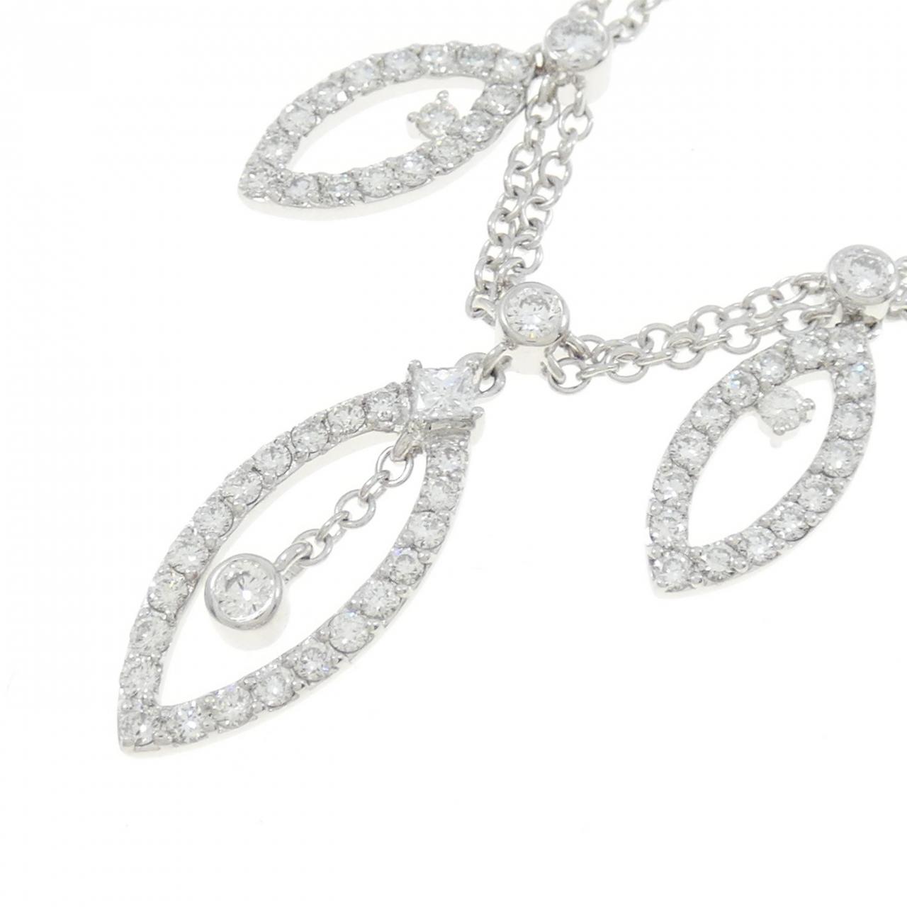 K18WG ダイヤモンド ネックレス 1.69CT