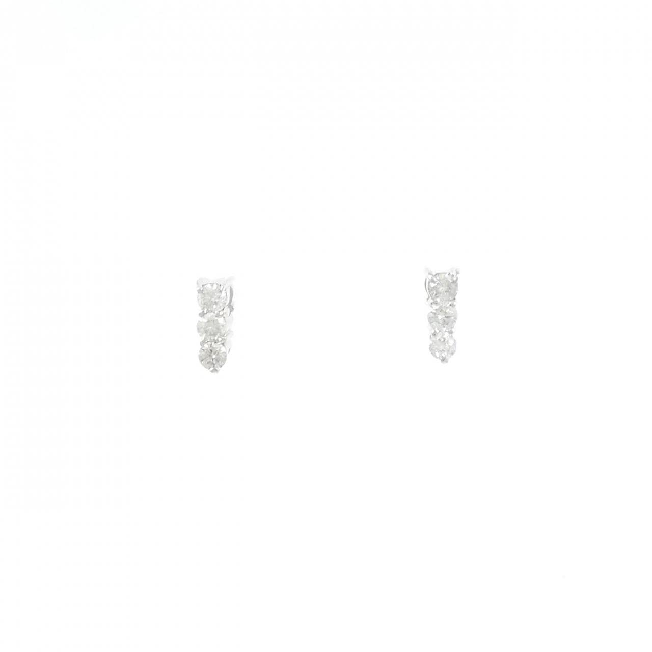 K18WG ダイヤモンド ピアス 0.20CT