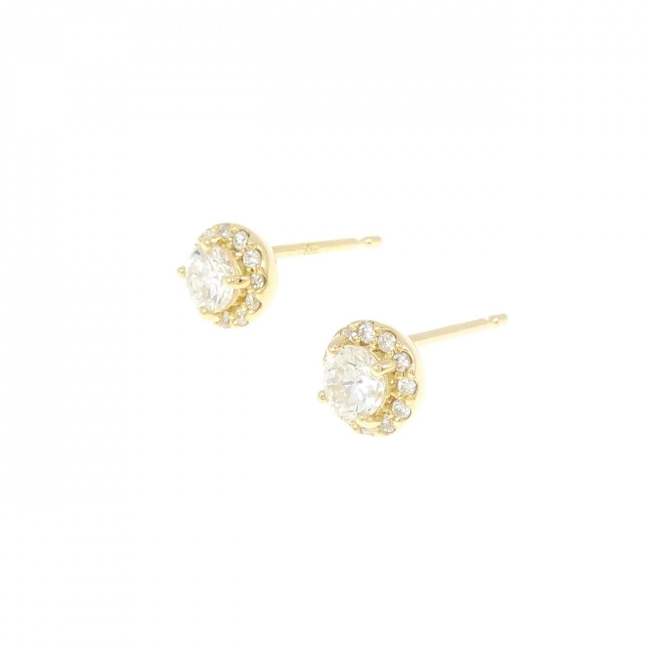 [Remake] K18YG/ST Diamond Earrings 0.225CT 0.237CT G VS1 Good