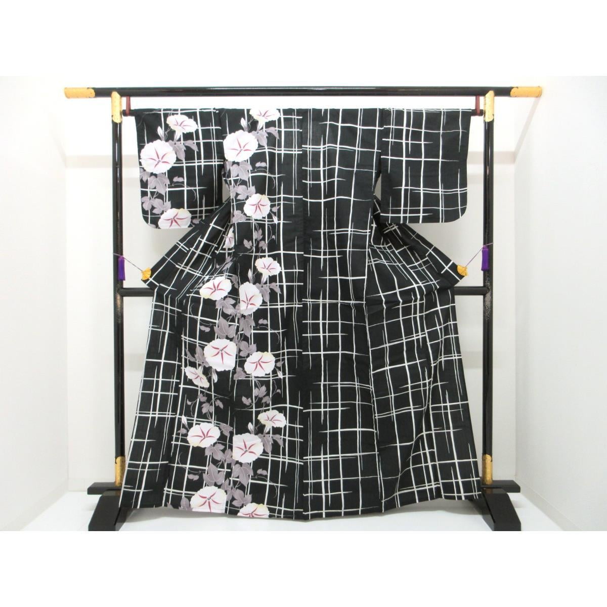 【新品】女ゆかた　片身替わり　Ｆサイズ