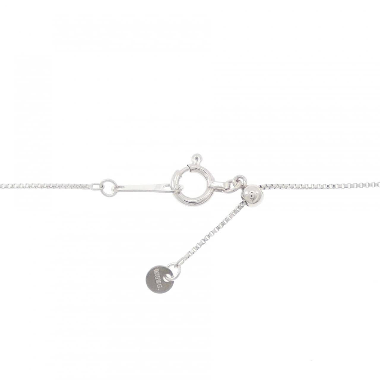 750WG/K18WG ダイヤモンド ネックレス 0.17CT