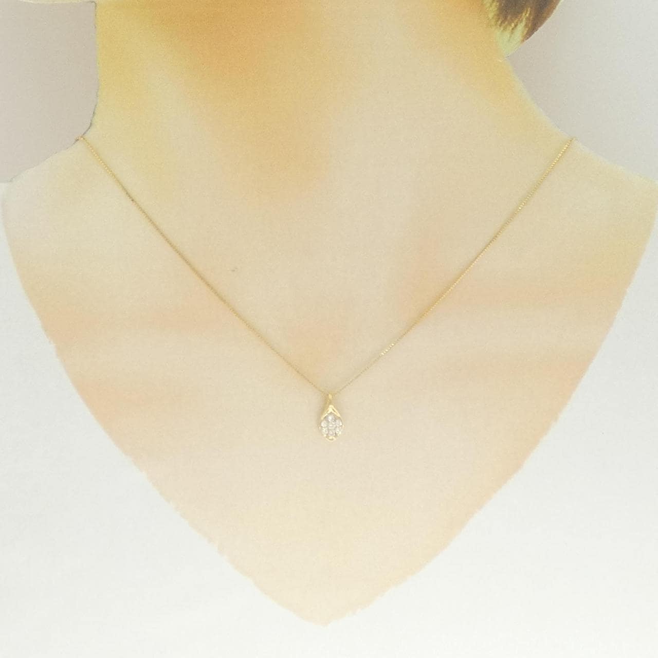 K18YG ダイヤモンド ネックレス 0.13CT