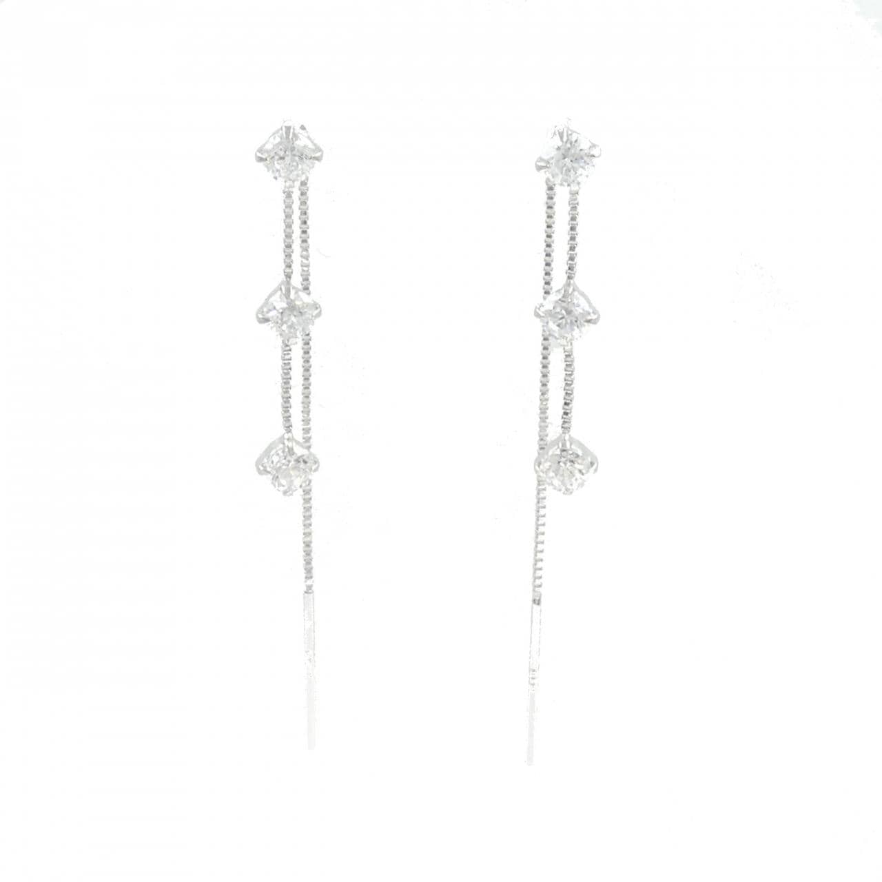 K14WG キュービック ピアス