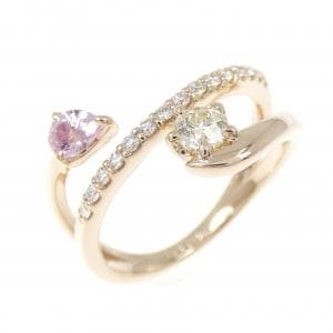 K18PG サファイヤ リング 0.19CT