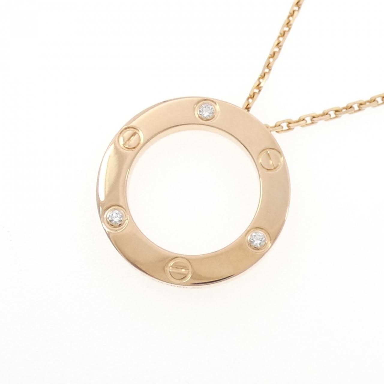 カルティエ ラブネックレス ハーフダイヤ ネックレス