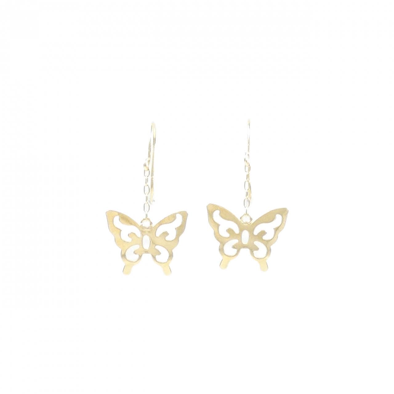 [BRAND NEW] K18YG butterfly earrings