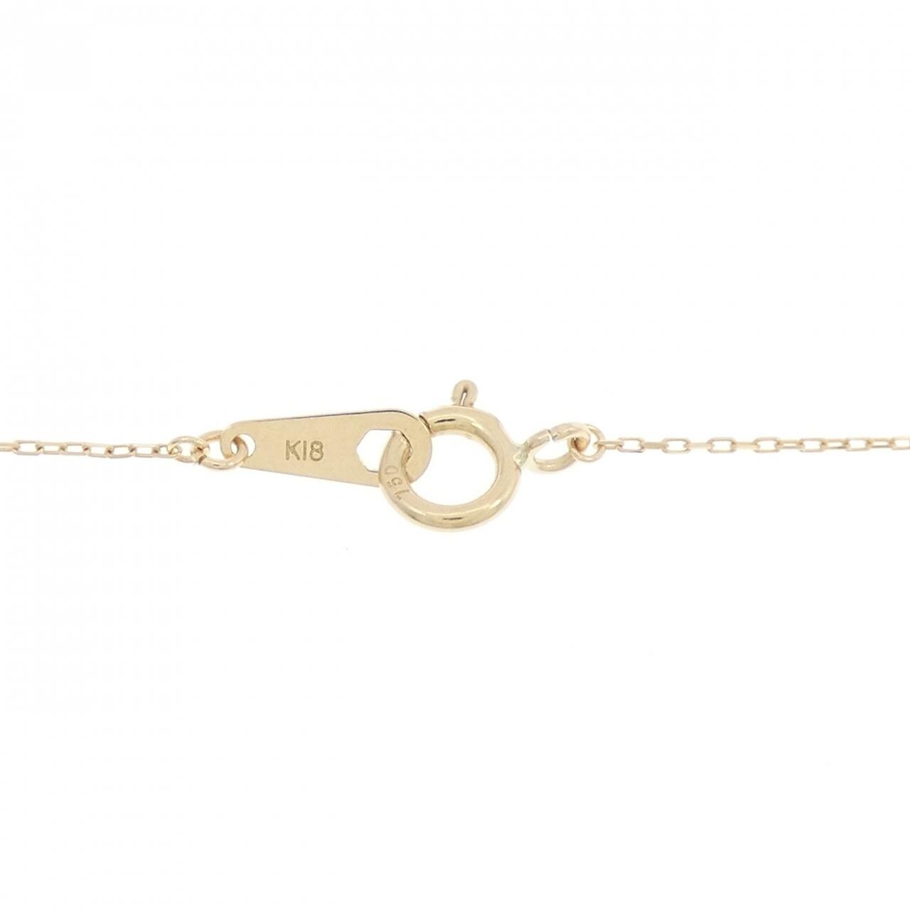 [BRAND NEW] 18K Yellow Gold Horseshoe Diamond Necklace 0.15CT