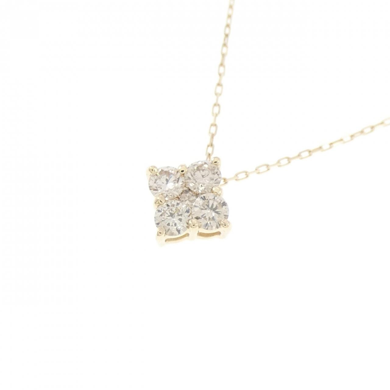 【新品】K10YG ダイヤモンド ネックレス 0.20CT