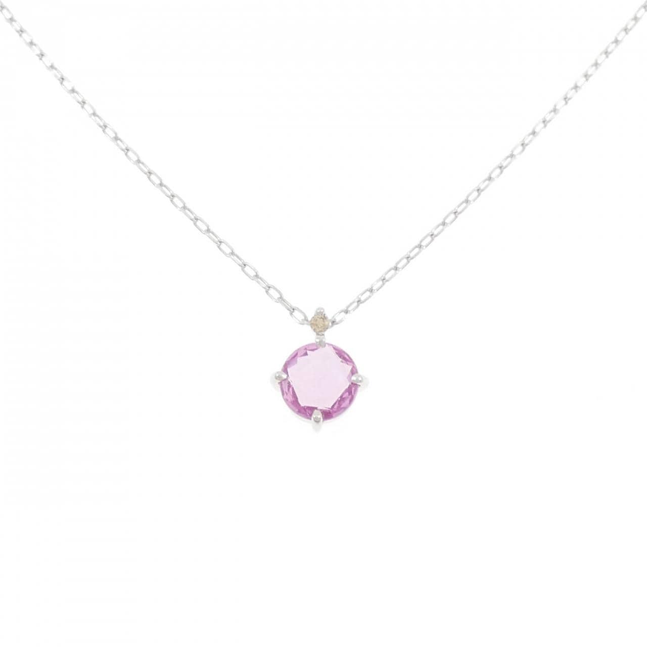 K18WG サファイヤ ネックレス 0.77CT