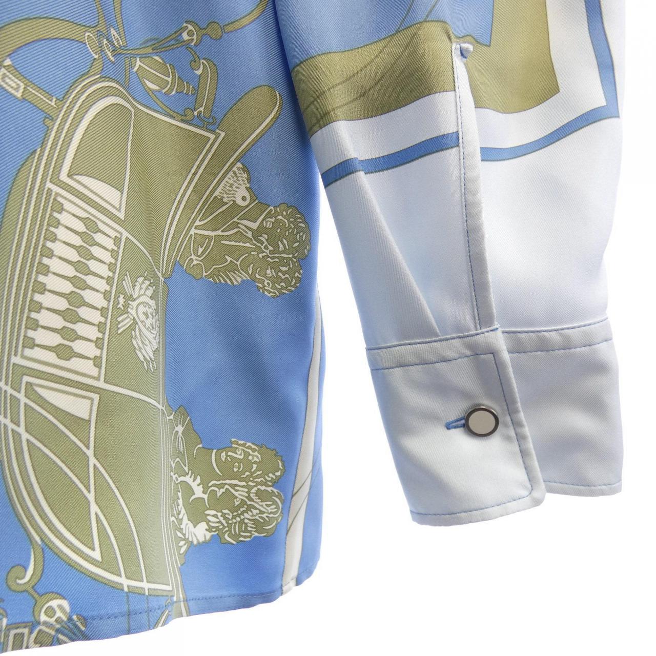 エルメス HERMES EX-LIBRIS 3E0607D7 ツイルレーヌ シャツ