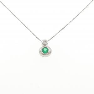 PT900/PT850 エメラルド ネックレス 0.12CT