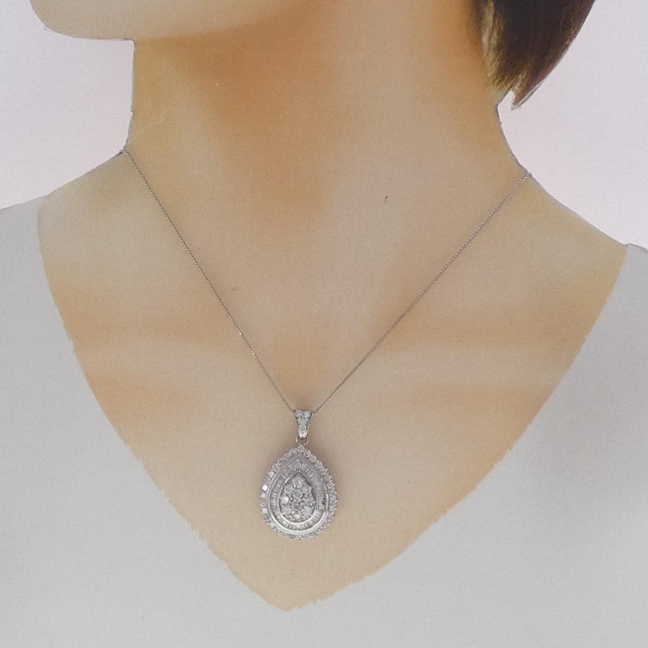 PT900/PT850 ダイヤモンド ネックレス 3.50CT