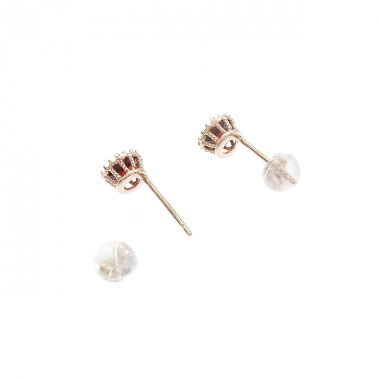 K18PG ガーネット ピアス