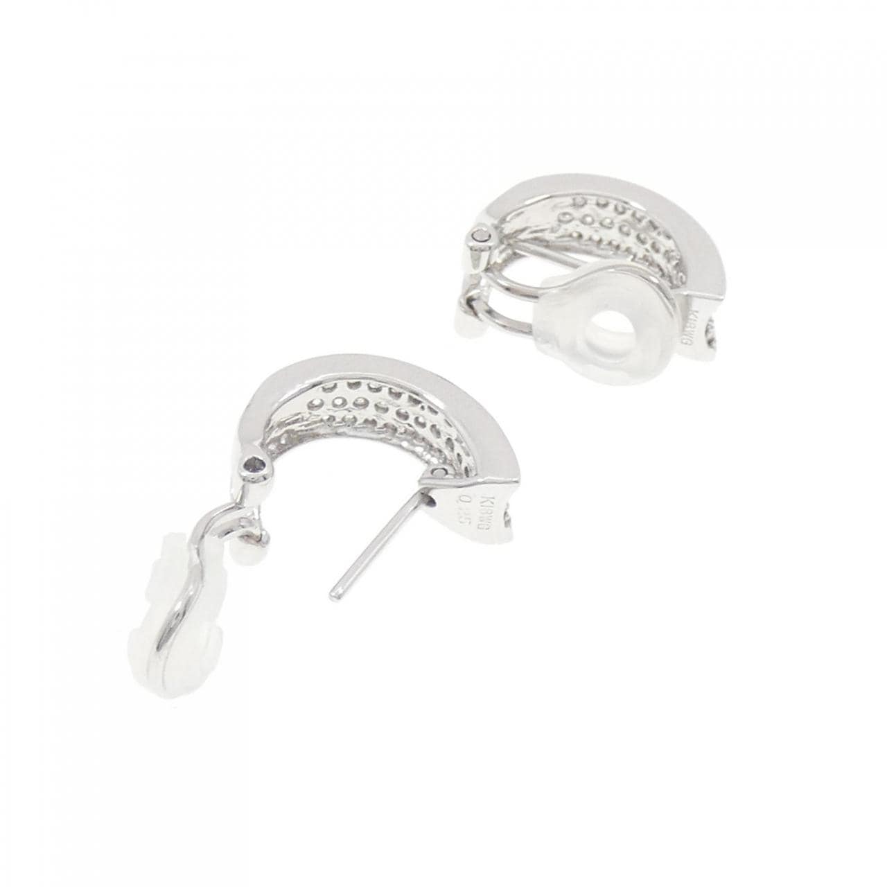 K18WG パヴェ ダイヤモンド ピアス/イヤリング 0.50CT