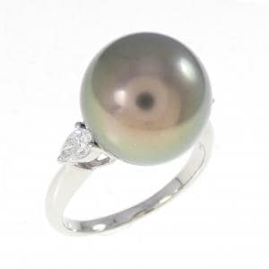 PT950 黒蝶パール リング 12.8mm