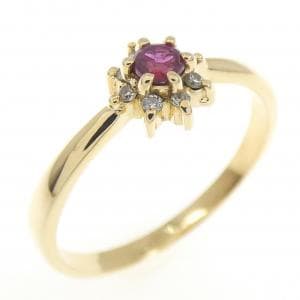 K18YG ルビー リング