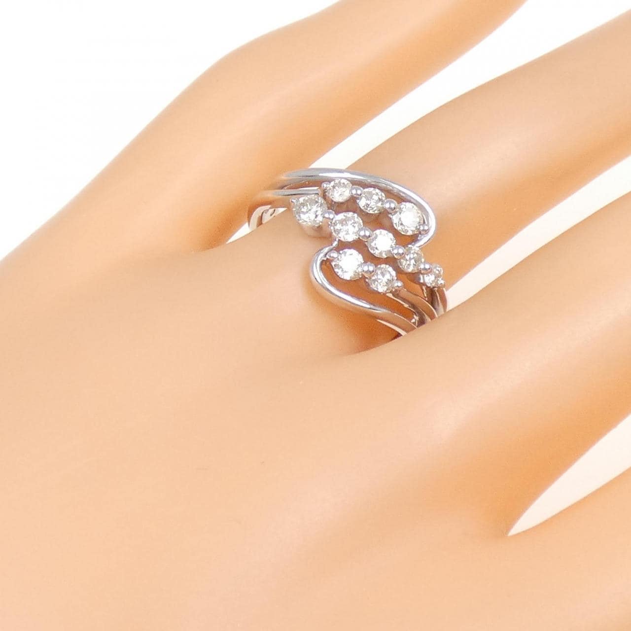 K18WG ダイヤモンド リング 0.60CT