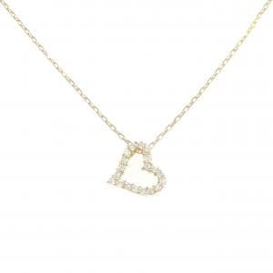 K18YG ハート ダイヤモンド ネックレス